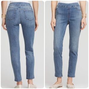 Chico's Size 0.5/6R Jegging Medium Blue Wash Stretch Skinny Jeans Pull-On